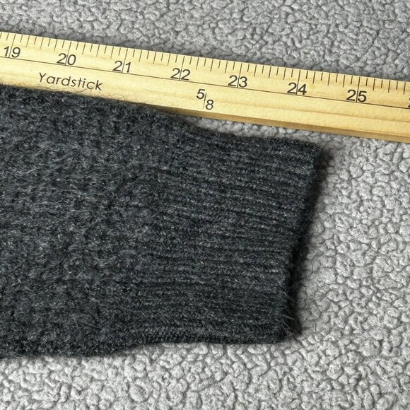 Kuhl Sienna Sweater Womens L Charcoal Gray Cowl Neck Chunky Waffle Knit Pullover - Picture 12 of 14